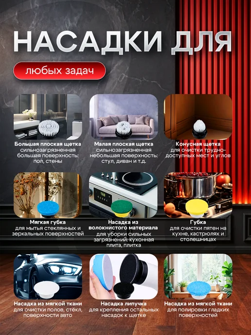 Электрическая щетка для уборки, вариант, фото 5
