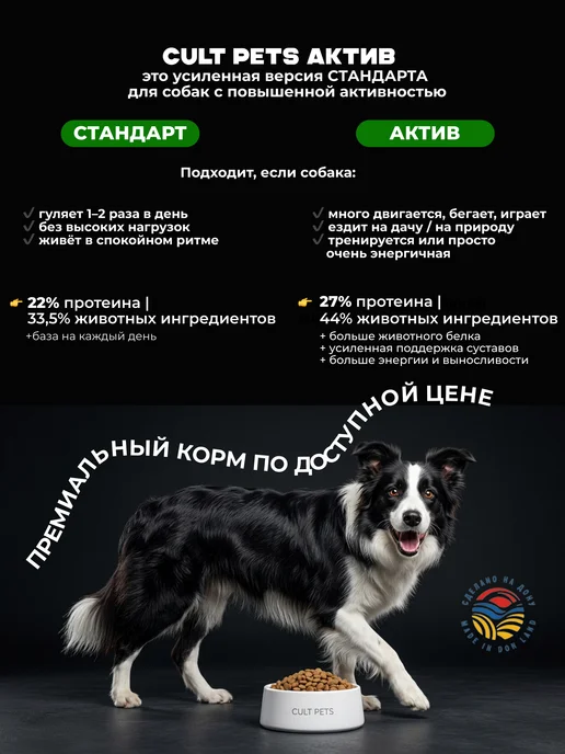 Сухой корм CultPets Актив для собак, телятина, 15 кг, фото 8