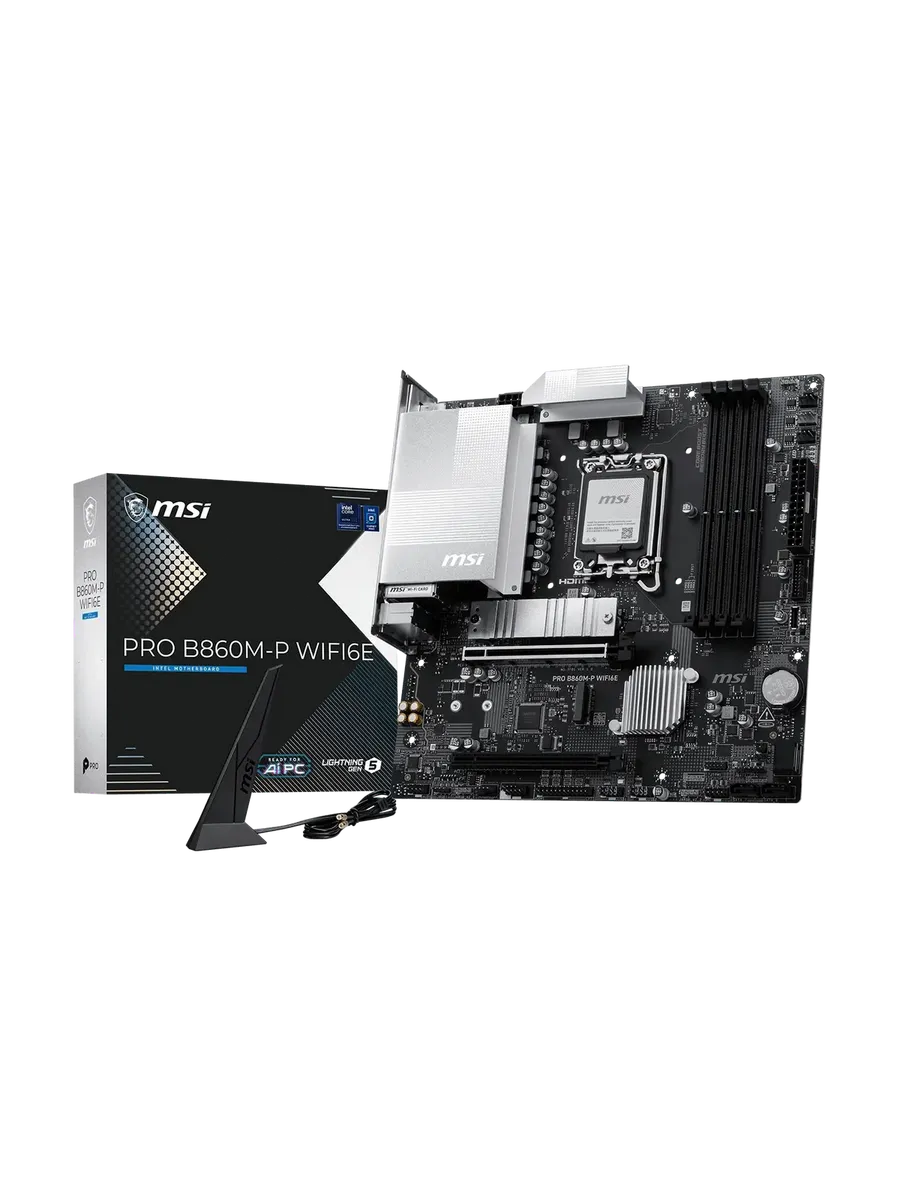 Материнская плата PRO B860M-P WIFI6E LGA1851 Intel B860 mATX MSI 1089066197 купить в интернет‑магазине Wildberries