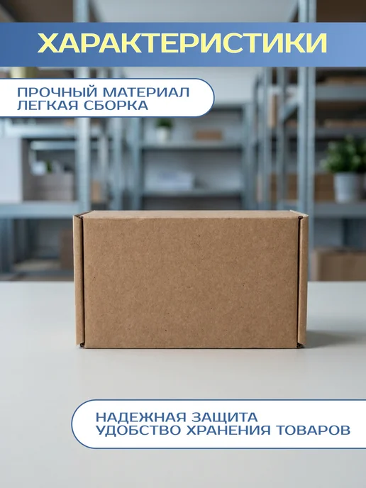 Fupeco Коробка картонная самосборная 12х6х6 см - 100 шт, 12x6x6 см, 100 шт, фото 2