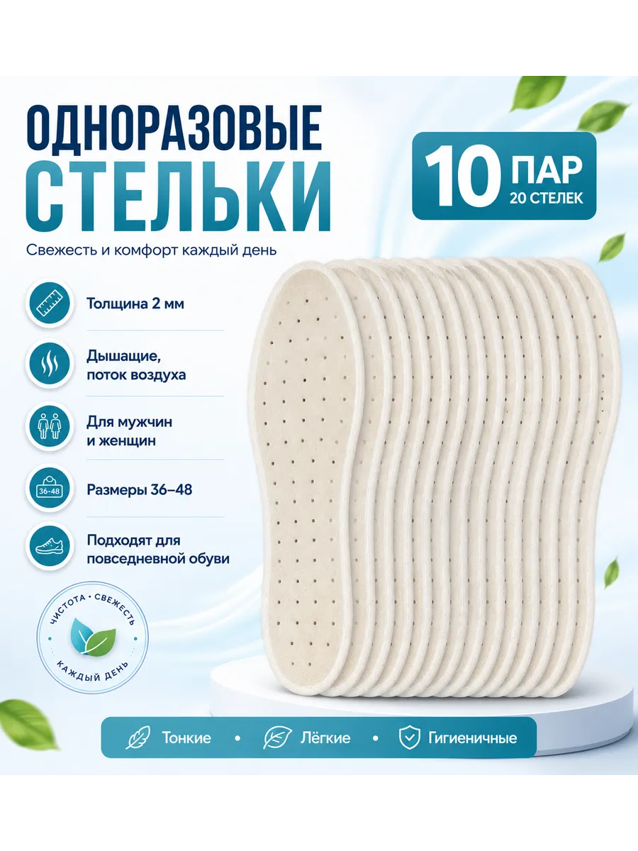стельки для обуви антибактериальные от запаха летние