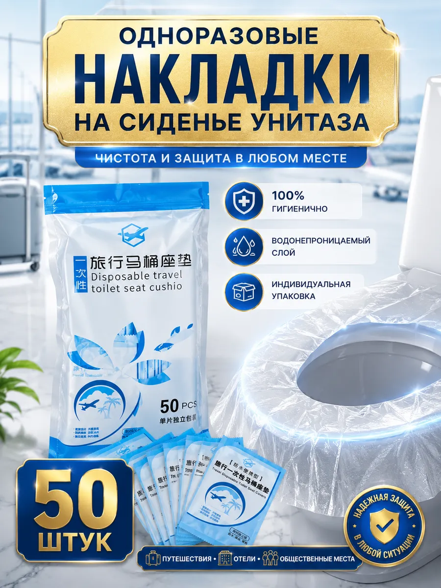 Накладки на унитаз одноразовые покрытие на сиденье туалета