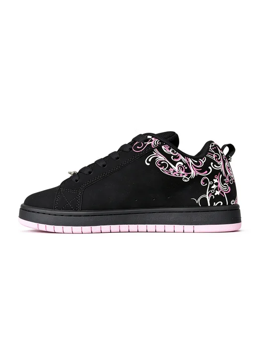 DC Shoes Кроссовки из кожи с вышивкой, созданные в коллаборации с бре, розовый, фото 2