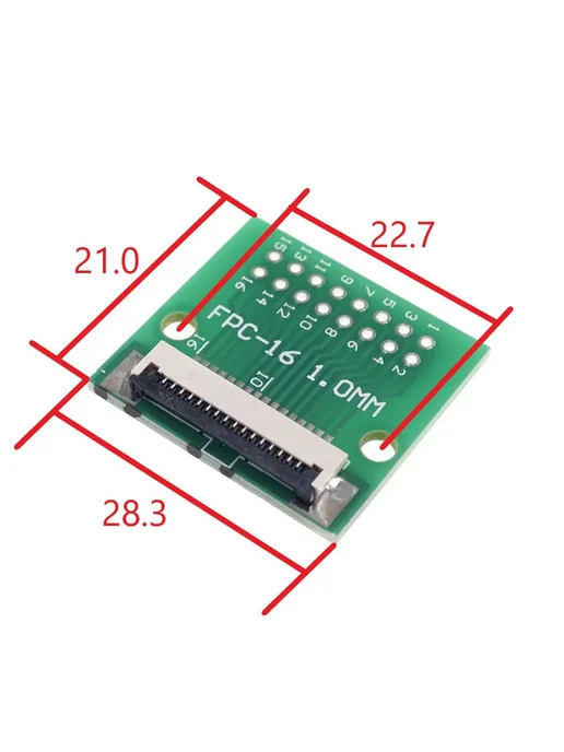 RTLECS Адаптер FPC FFC 1.0 мм на 2.54x2.54 мм 24В 2PCS 16 Pin, 2.54x2.54 мм, 2 шт