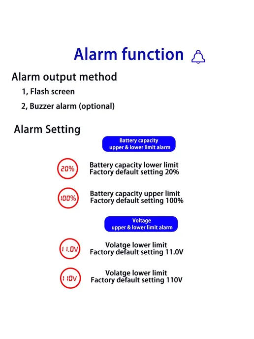 YB Индикатор заряда батареи Buzzer Alarm Version 48V, вариант, фото 4