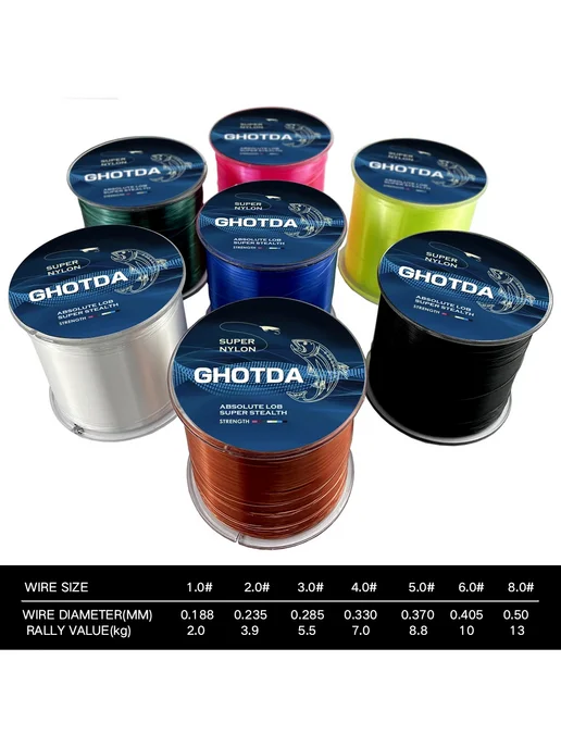 Ghotda Леска нейлоновая желтая 500м, 0.33mm-15.4LB, 500 м, фото 3