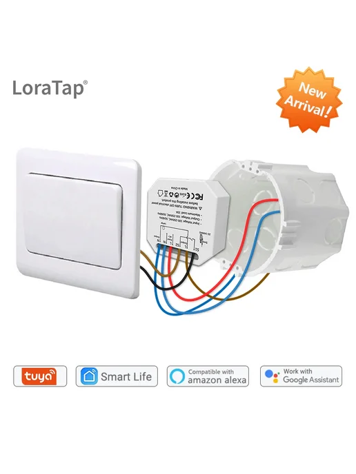 LoraTap Wi-Fi реле-переключатель 16A, Power Monitor 1pc, вариант, фото 4