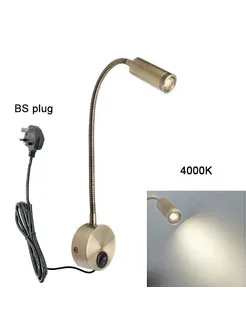 GY Настенный светильник алюминиевый 3Вт Bronze BS plug 4000К