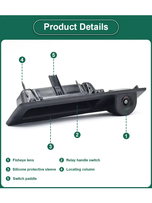 GreenYi AHD 720P CVBS 720P Автокамера заднего вида для Ford Land Rov, Камера CVBS BMW 3, фото 3