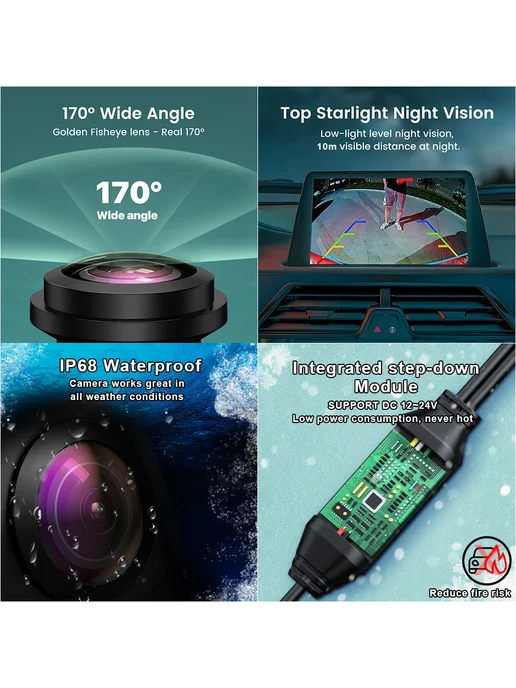 GreenYi AHD 720P CVBS 720P Автокамера заднего вида для Ford Land Rov, Камера CVBS BMW 3, фото 5