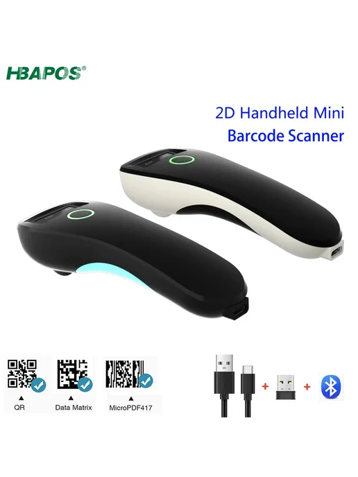 HBAPOS Беспроводной сканер штрих-кодов HBA-300R HBA-W6 Blue, синий, фото 6