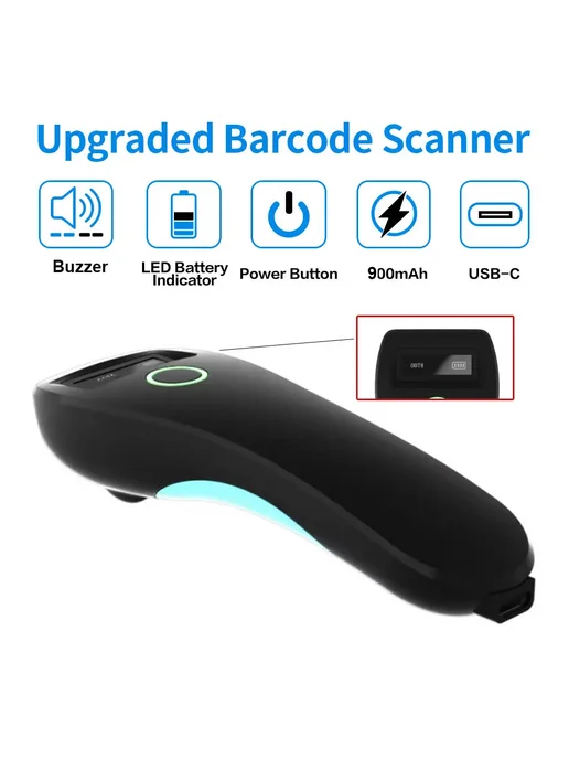 HBAPOS Беспроводной сканер штрих-кодов HBA-300R HBA-W6 Blue, синий, фото 7