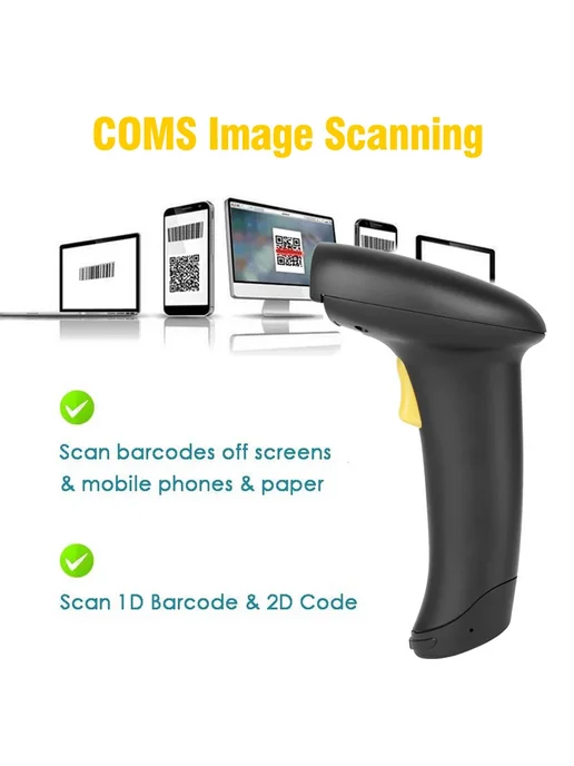 HSTEM Беспроводной проводной сканер штрих-кодов 1D 2D QR A3D 2D Wi, вариант, фото 6