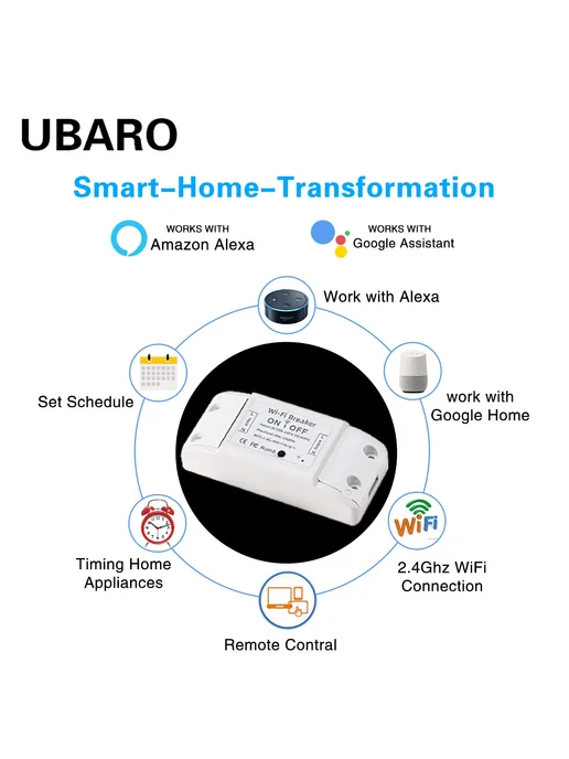 UBARO Tuya Wi-Fi умный выключатель, вариант, фото 4