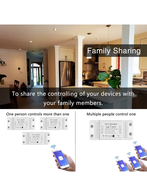 UBARO Tuya Wi-Fi умный выключатель, вариант, фото 7