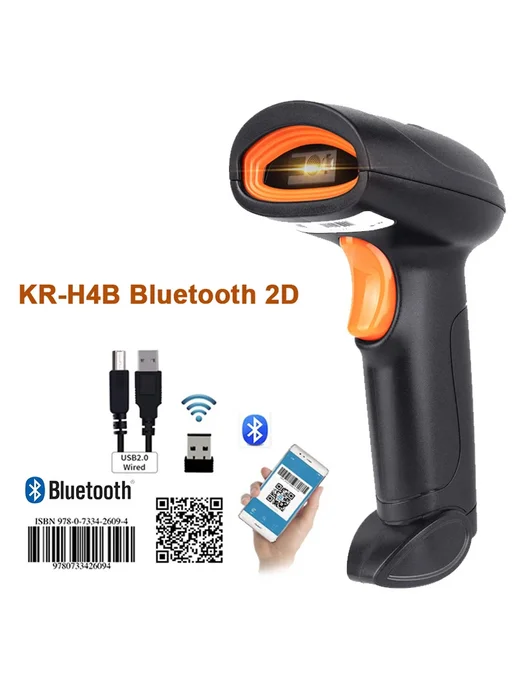 HONOURWOLF Сканер штрих-кода L8BL Bluetooth, черный, черный, фото 6