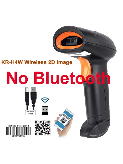 HONOURWOLF KR-H4W Wireless 2D сканер штрих-кода, Синий, 4 Вт