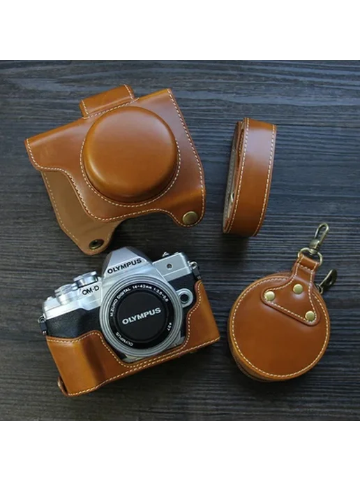 Andralyn Мультяшный чехол для камеры Olympus OMD EM10 Mark IV Coffee, коричневый, фото 3
