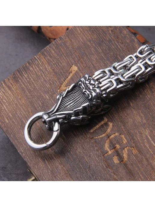 Vikings Jewelry Мужское ожерелье с волком из нержавеющей ста, вариант, фото 4