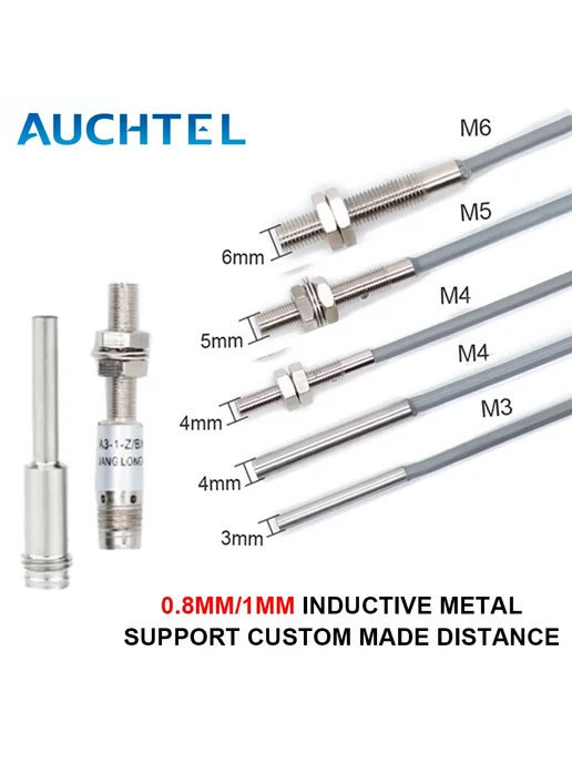 AUCHTEL Индуктивный датчик AUCHTE M3 Smooth tube 24В NPN NO, вариант, фото 2