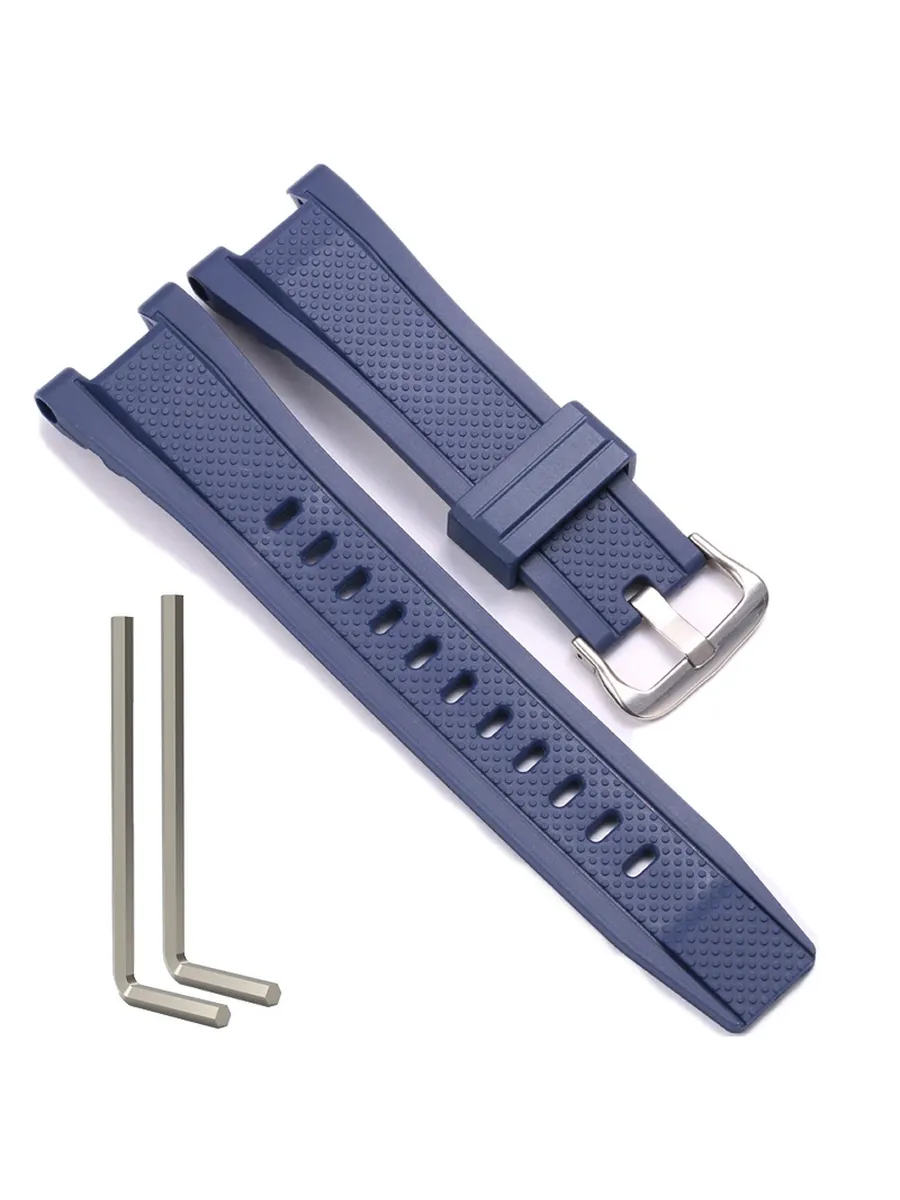 Резиновый ремешок для Casio GST-B100, GST-210, GST-W300 Серы