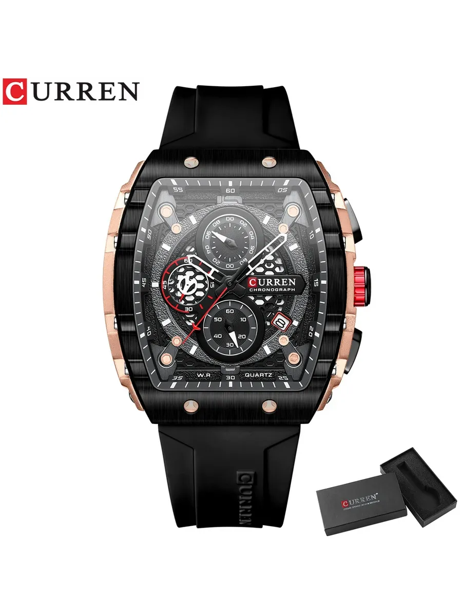 CURREN Мужские часы оранжевые