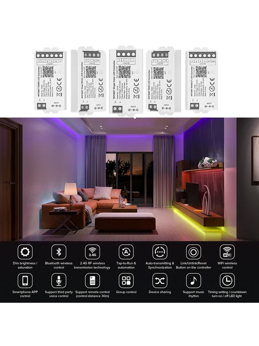 BTF-lighting Wi-Fi контроллер для LED ленты 12-24В, Remote-, вариант, фото 6