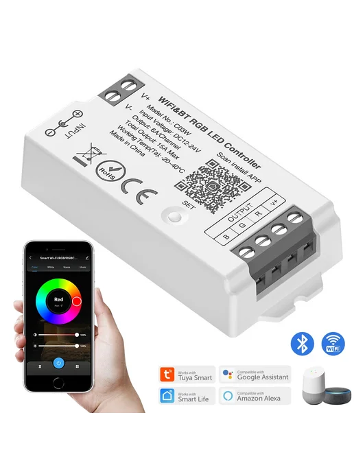 BTF-lighting RGBW контроллер Wi-Fi 12-24В, белый