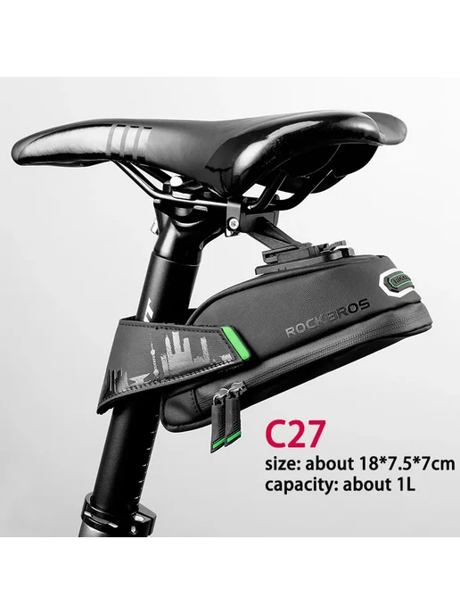 Rockbros Велосумка C27, 1L, водонепроницаемая, 1 л