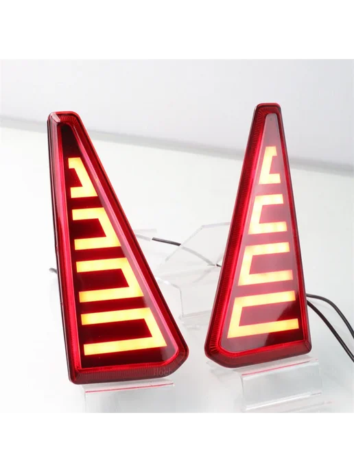 Нет бренда 2 шт. LED отражатели бампера, красные, Model 1, 2 шт, фото 6
