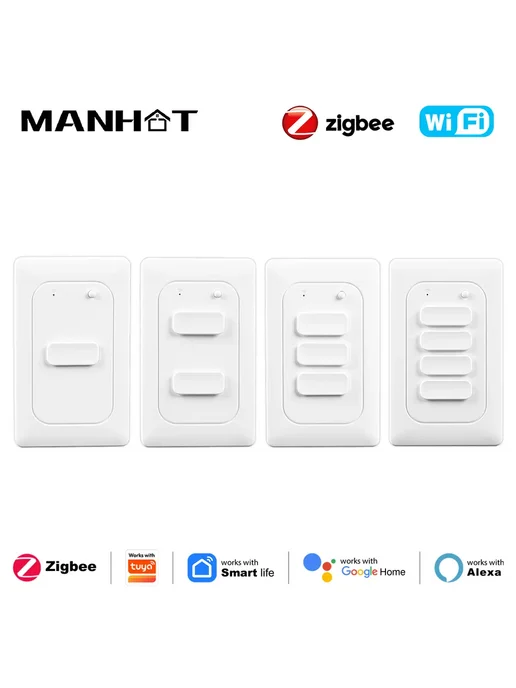 Нет бренда Выключатель света Zigbee 1 Gang, No Neutral Wire, вариант, фото 2