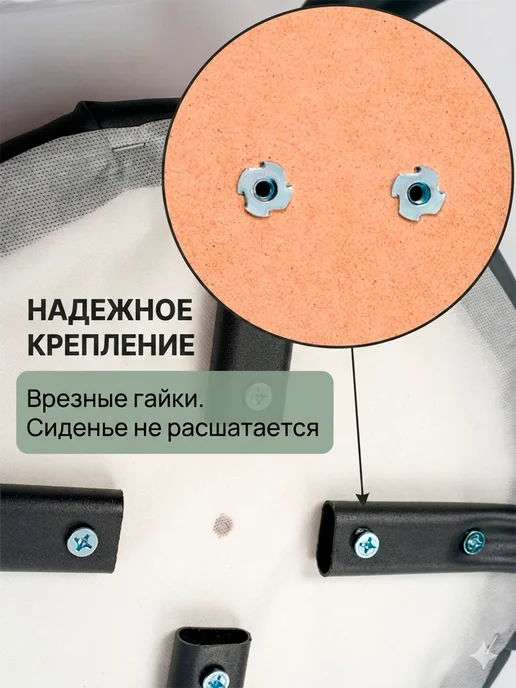 SKENNA Комплект табуретов для кухни из 4 штук, велюр, серый, серый, фото 7