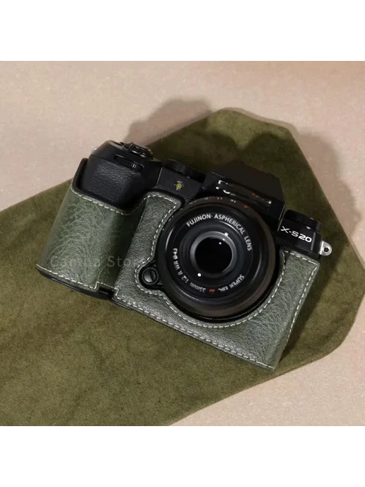 Andralyn Чехол-сумка для Fujifilm xs20 suit из искусственной кожи, зеленый, фото 3