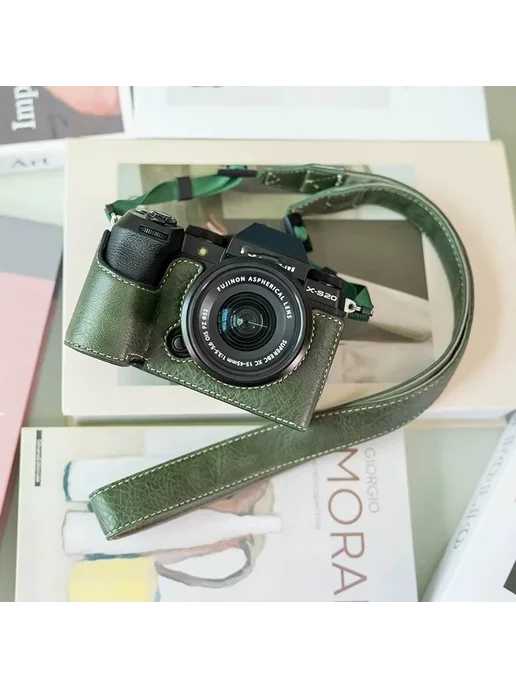 Andralyn Чехол-сумка для Fujifilm xs20 suit из искусственной кожи, зеленый, фото 6