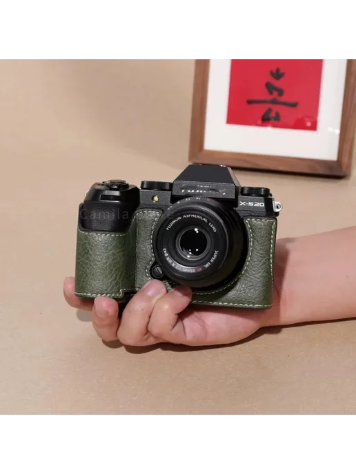 Andralyn Чехол-сумка для Fujifilm xs10 suit из искусственной кожи, коричневый, фото 7