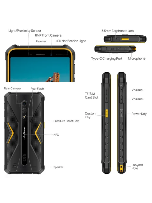Смартфон Ulefone Armor X12 6/32 ГБ, зеленый, фото 7