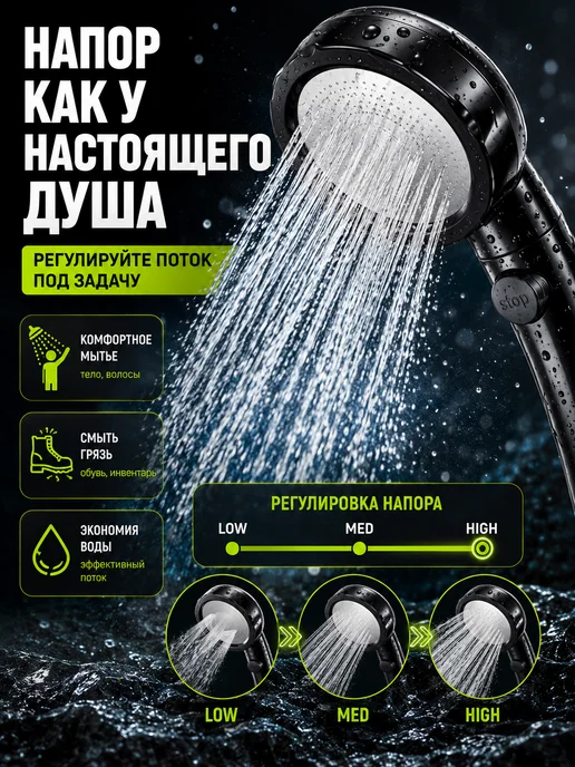Душ походный Душ портативный для дачи походный аккумуляторный, вариант, фото 6