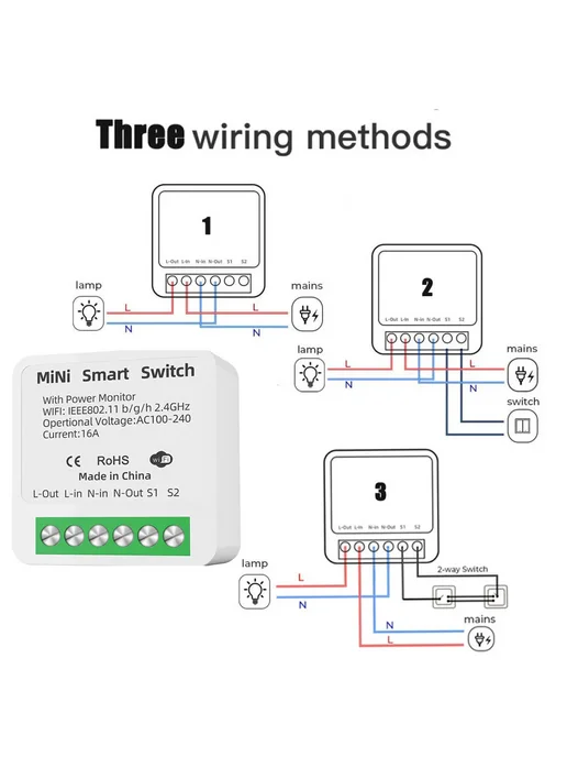 UNSH Умный выключатель 16A Wi-Fi с Power Meter, 5шт, 6 шт, фото 7