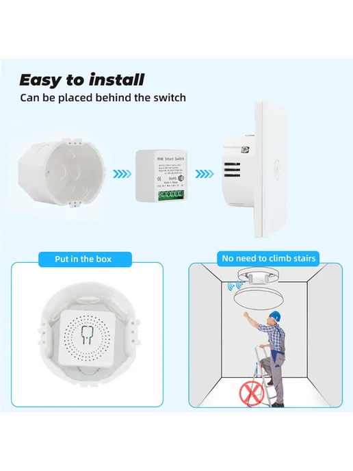 UNSH Умный выключатель 16A Wi-Fi с Power Meter, 5шт, 8 шт, фото 6