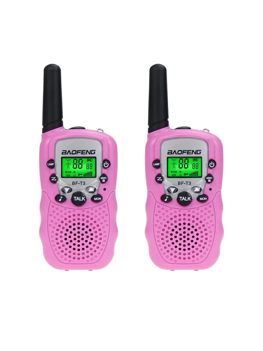 Розовые детские рации BAOFENG BF-T3 (2 шт)