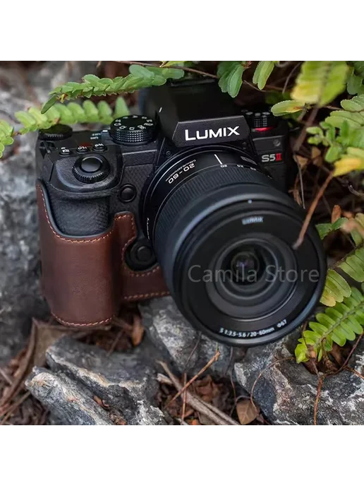 Andralyn Кожаная сумка для LUMIX S5 II S5M2 Шоколад, коричневый, фото 3