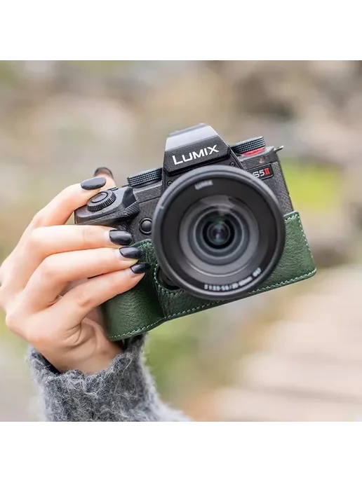Andralyn Кожаная сумка для LUMIX S5 II S5M2 Шоколад, коричневый, фото 6