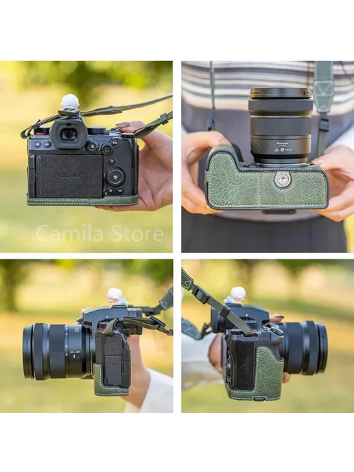 Andralyn Кожаная сумка для LUMIX S5 II S5M2 Шоколад, коричневый, фото 7