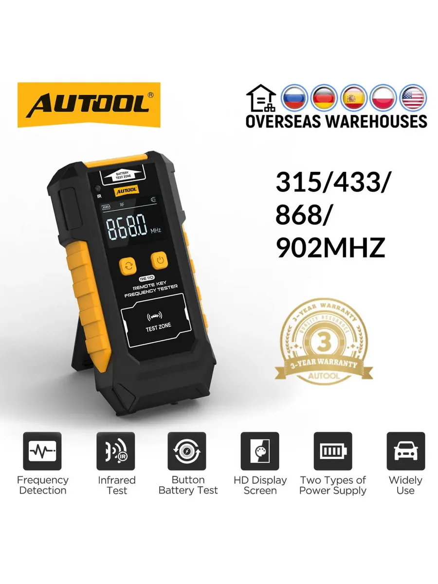 AUTOOL RE110 Автомобильный тестер дистанционного ключа 315/4