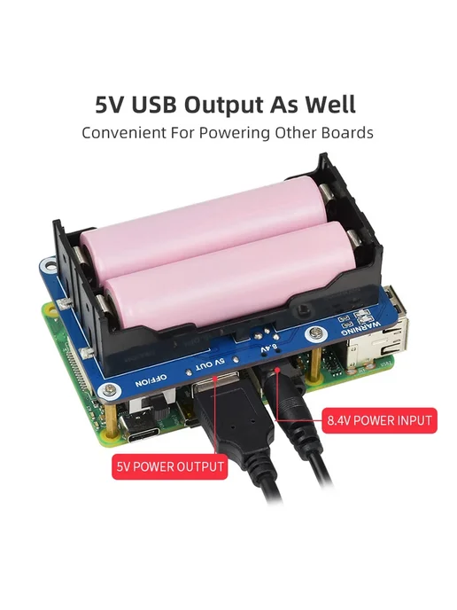 UPS HAT Iceberry для Raspberry Pi с US Plug, вариант, фото 6