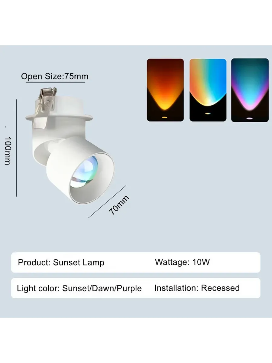 Потолочный светильник Sunset Lamp, 10W, R-White