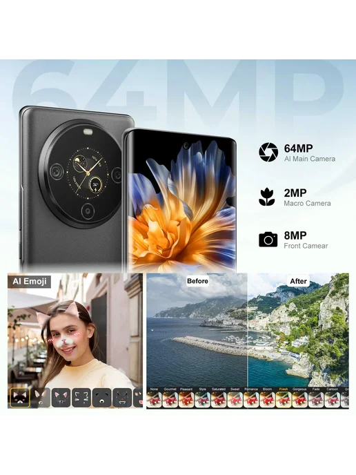 Смартфон FOSSiBOT S3 Pro 20/128 ГБ, черный, фото 4