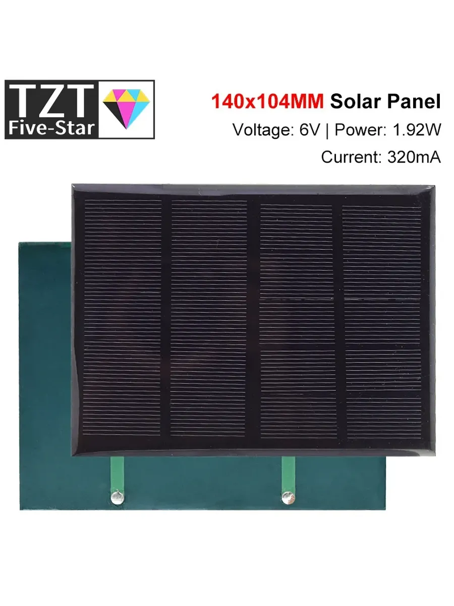 Солнечная панель GREATZT 6В 320мА 1PCS
