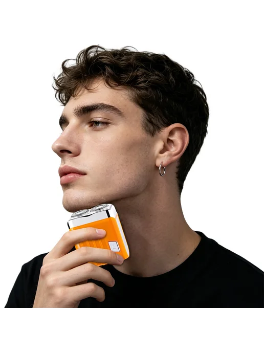 Карманный мини электробритва dual head Type-C, зарядка для o, оранжевый