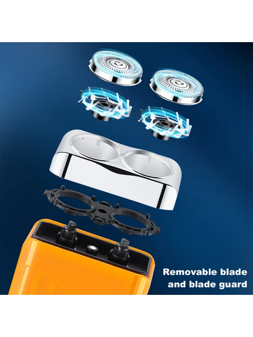 Карманный мини электробритва dual head Type-C, зарядка для o, оранжевый, фото 6